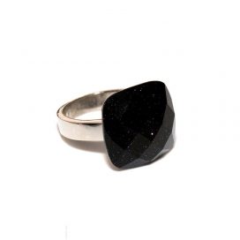 black stone ring