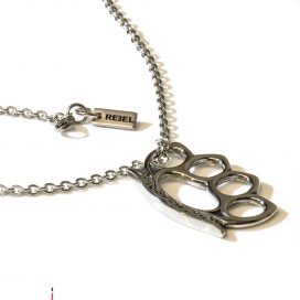 Brass knuckle necklace