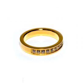 gold zircon ring