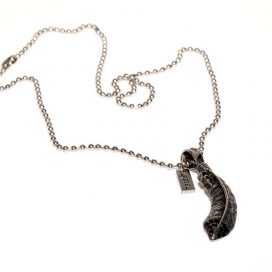 feather pendant and chain