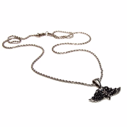 Fleur de lis wings Necklace