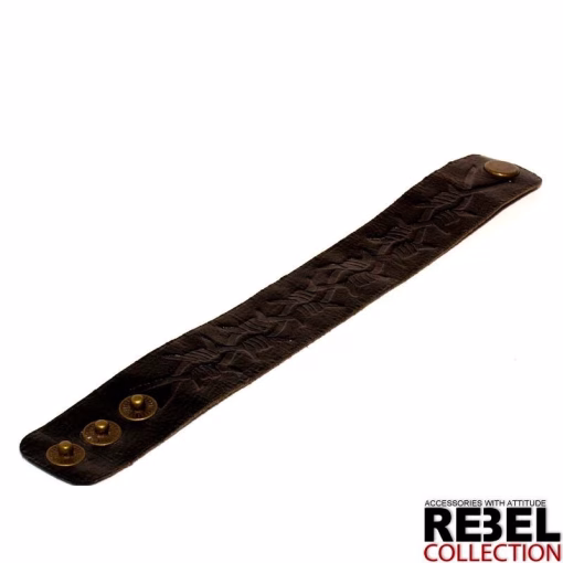 barb wire leather bracelet