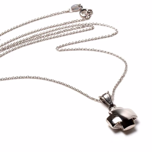 Silver cross pendant and chain