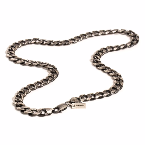 silver gunmetal necklace - Image 2
