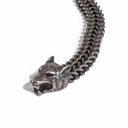 Men's wolf bracelet - Image 2