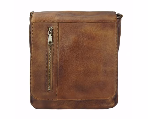 Leather messenger bag