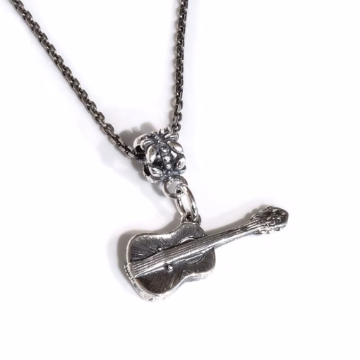 Silver guitar pendant