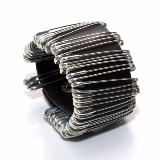 Leather and rivet bracelet