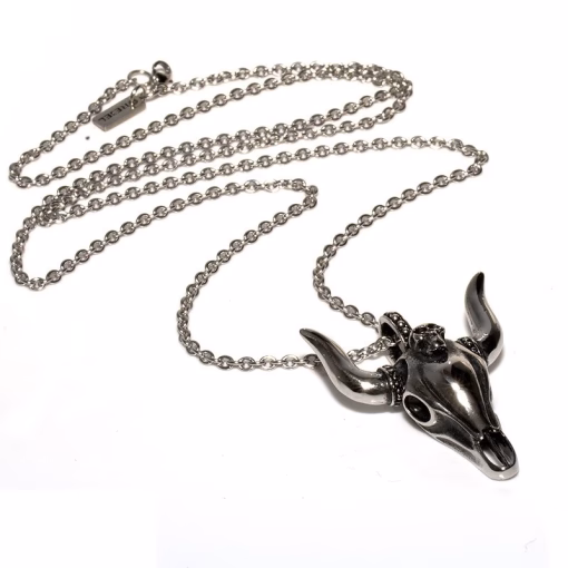 Bull-Skull Pendant Necklace