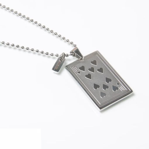 Heart-shaped plaque pendant